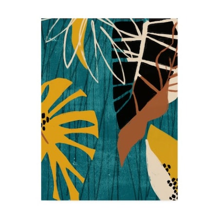 June Erica Vess 'Graphic Blue Lagoon Ii' Canvas Art,18x24
